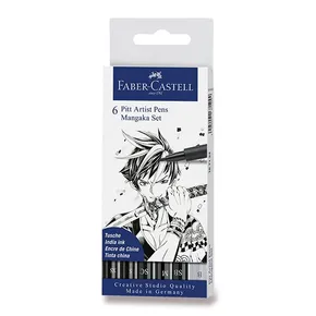 Pitt Artist Pen Manga marker, műanyag tok 6 db, Faber-Castell 167124